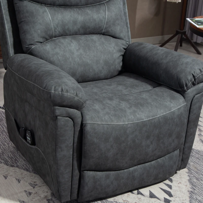 HOMCOM Power Lift Recliner Chair with Vibration Massage, Heat, USB - Grey