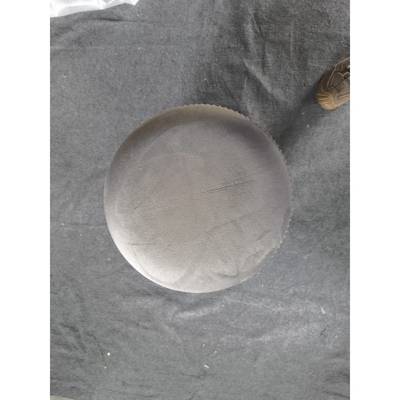 HOMCOM Pouf rond en velours avec rangement Coussin tabouret avec couvercle 45 cm Gris