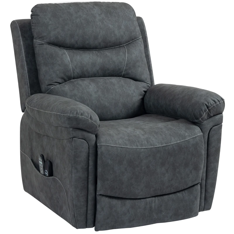 HOMCOM Power Lift Recliner Chair with Vibration Massage, Heat, USB - Grey