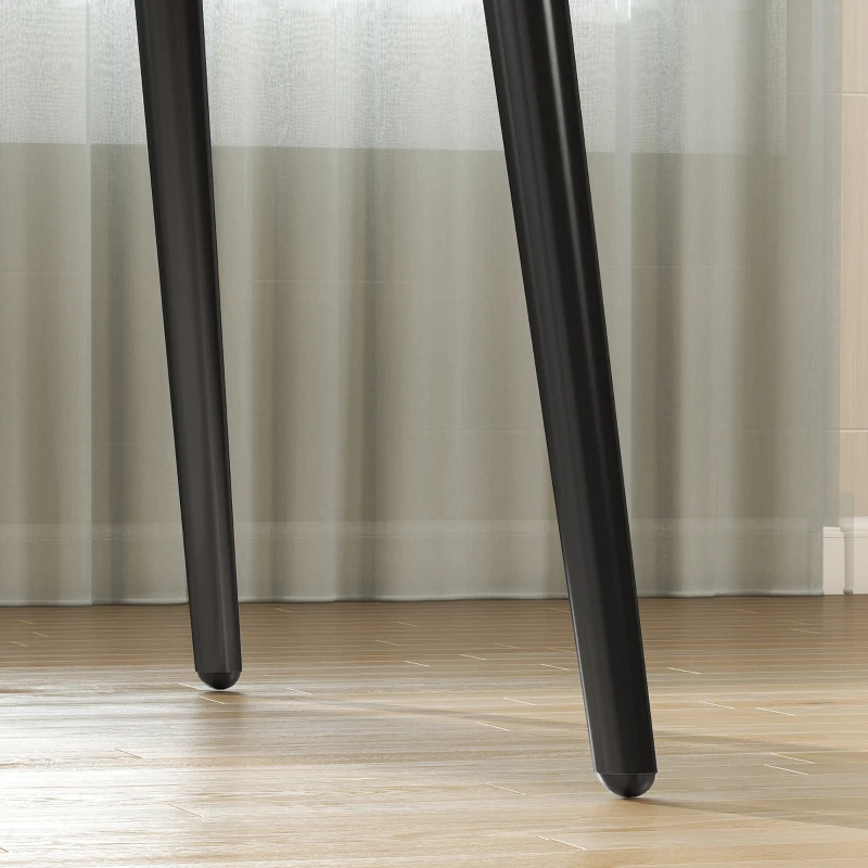 HOMCOM Uitschuifbare Eettafel 130-160 cm, Keukentafel met Afgeronde Hoeken, Eiken