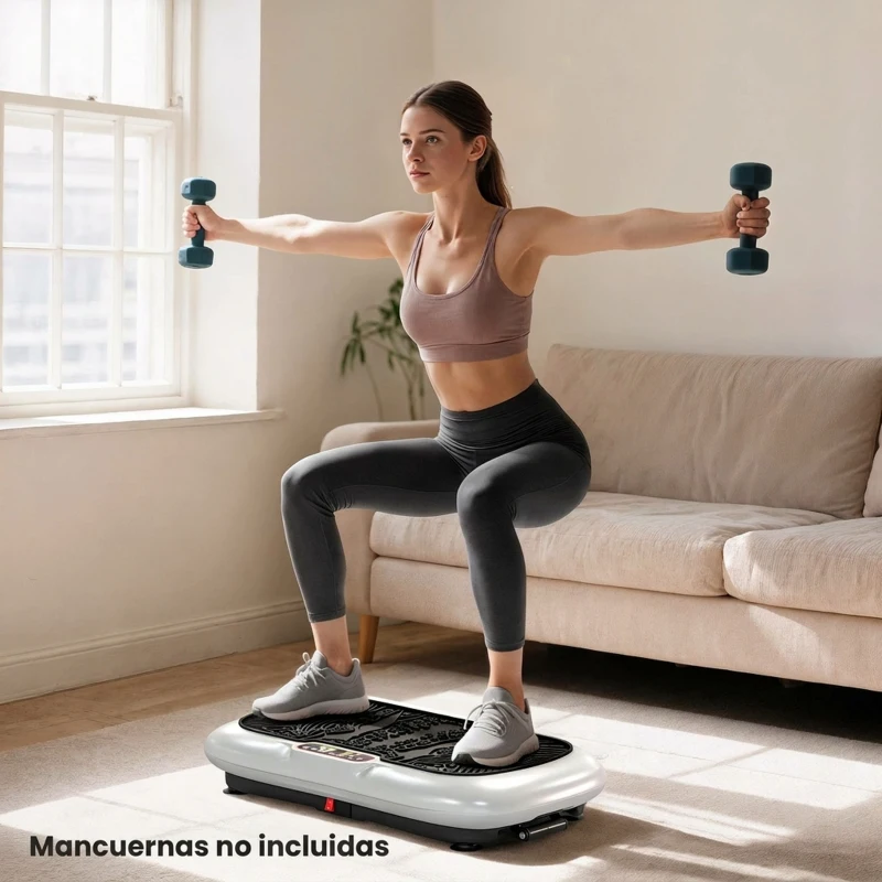 HOMCOM Plataforma Vibratoria con 99 Niveles de Velocidad Pantalla LED Control Remoto 2 Bandas para Hacer Ejercicio en Casa