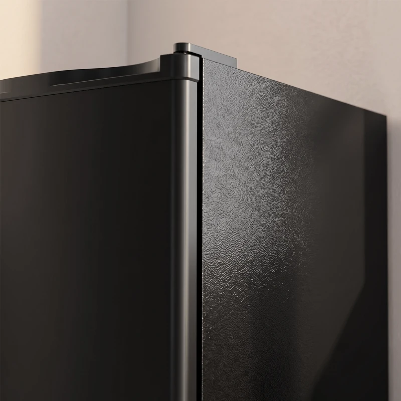HOMCOM 73 L Mini Fridge with Chiller Box, Single Door Compact Refrigerator, Adjustable Thermostat, Reversible Door, Black