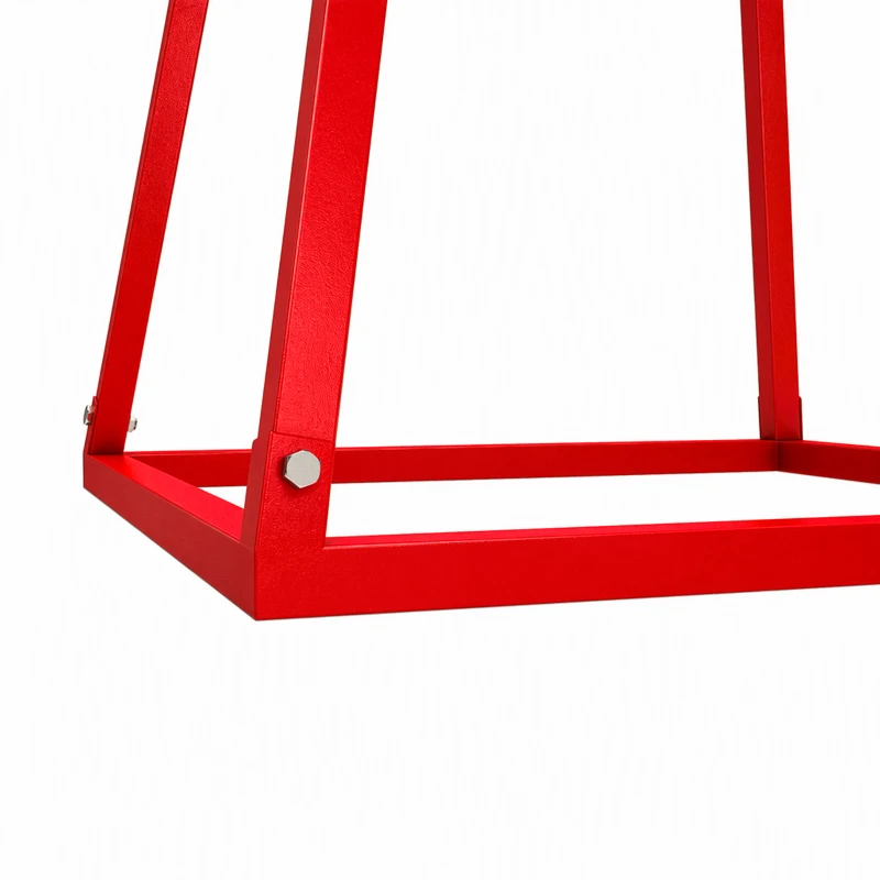 SPORTNOW Boîte Entraînement Pliométrique Trapézoïdale en Acier, 3 Plateformes de Saut Antidérapantes 30,5/45,8/61 cm, Rouge