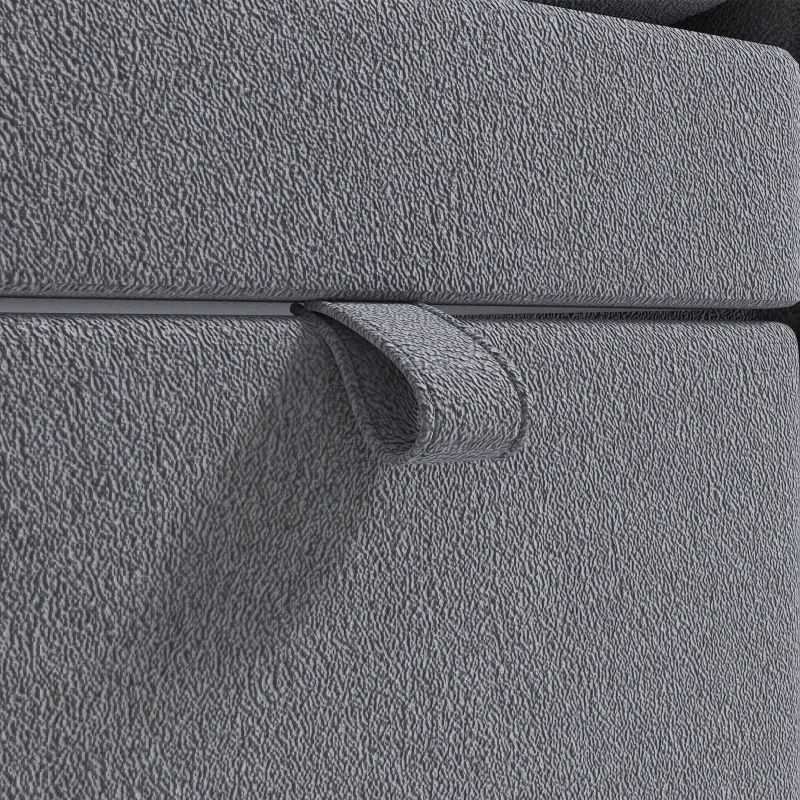 HOMCOM Canapé Convertible 2 Places, Canapé-Lit Clic-Clac 130 cm, Dossier Réglable, Poches Latérales, Gris Foncé