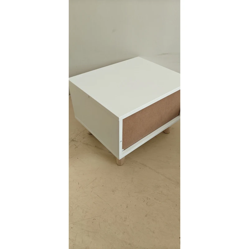 AIYAPLAY Table de Chevet Enfant avec Tiroir, Poignée en Forme de Nuage, pour Chambre d'Enfant, 34 x 31 x 25 cm, Blanc