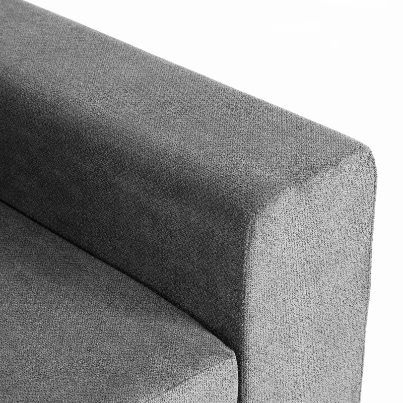 HOMCOM Canapé Convertible 2 Places 4 en 1, Canapé-Lit Compressé en Chenille 208 cm avec Assise Large, 2 Oreillers, Gris