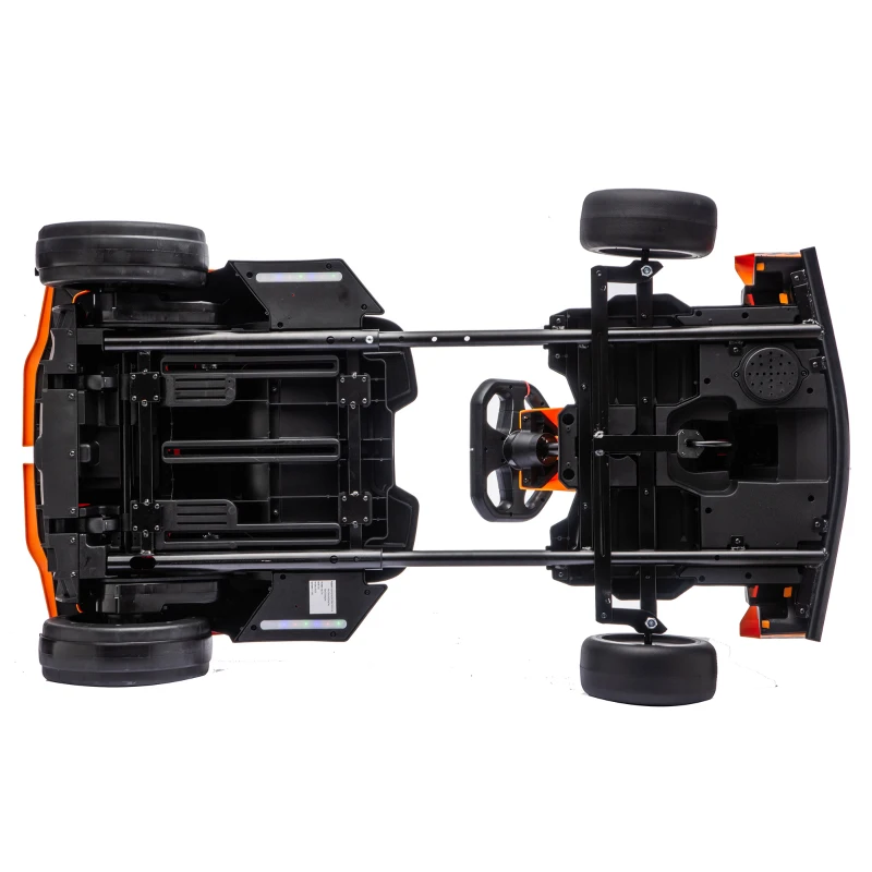 AIYAPLAY 24V Electric Go Kart for Kids 6-12 Years with Drift Mode, Adjustable Seat, 3 Speed, Slow Start, Orange