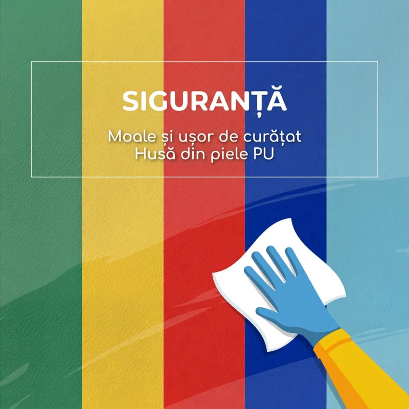 HOMCOM Set de construcții moi pentru copii de 1-3 ani, cu 5 blocuri colorate, din piele ecologică și spumă, multicolor