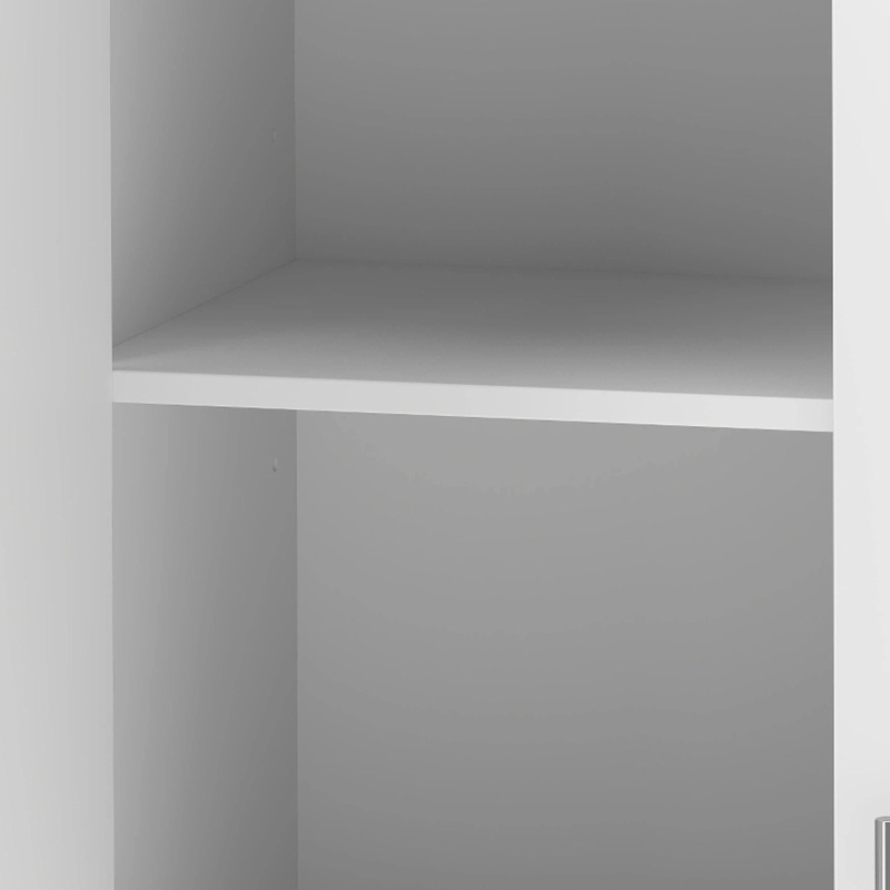 HOMCOM Bathroom Wall Cabinet, Wall-Mounted Bathroom Storage Cabinet with 2 Doors, Adjustable Shelf for Kitchen, White