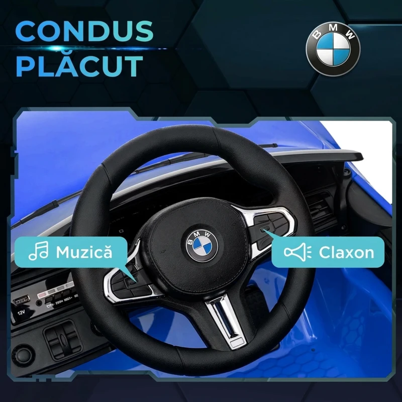 AIYAPLAY Mașinuță Electrică BMW M4 pentru Copii, Albastră