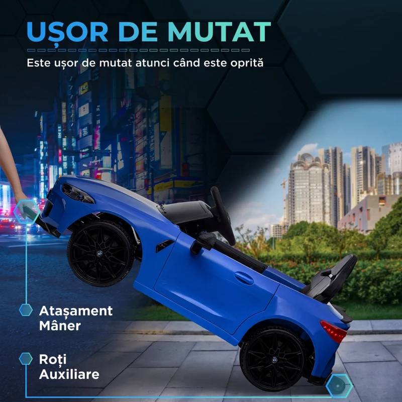 AIYAPLAY Mașinuță Electrică BMW M4 pentru Copii, Albastră