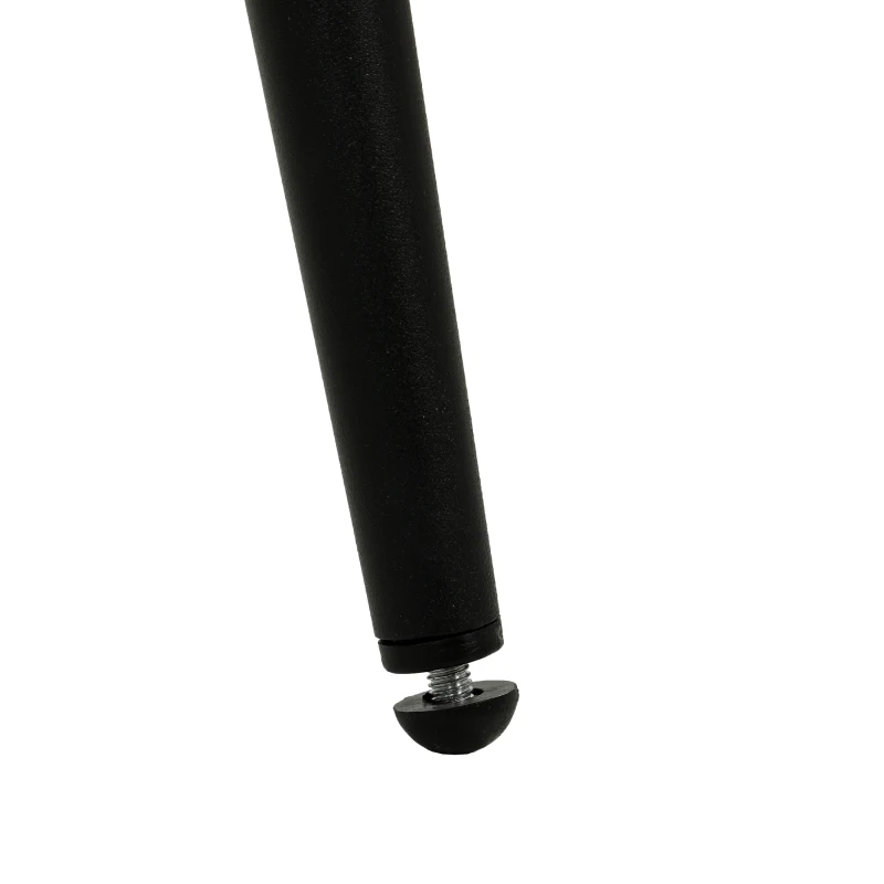 HOMCOM Conjunto de 2 Cadeiras de Sala de Jantar Cadeiras de Cozinha Estofadas sem Braços Pernas em Aço 52x55x79 cm Preto e Vermelho