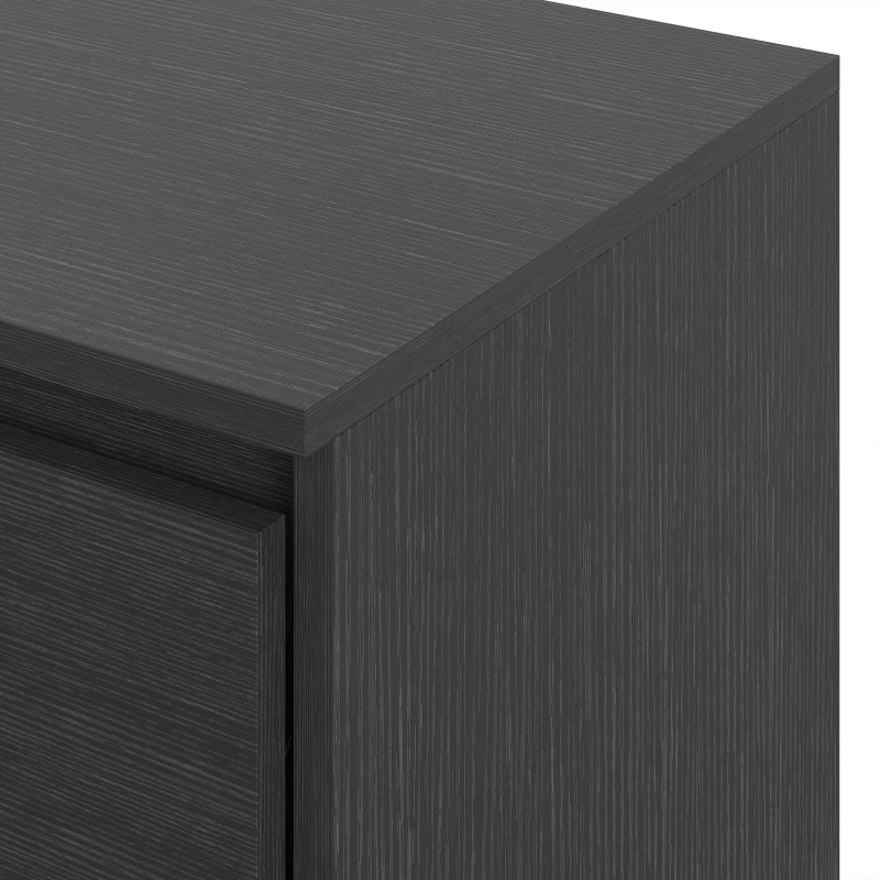 HOMCOM Commode Chambre Adulte, Chiffonnier 6 Tiroirs, Commode Vêtement, Meuble de Rangement Contemporain pour Salon, Noir
