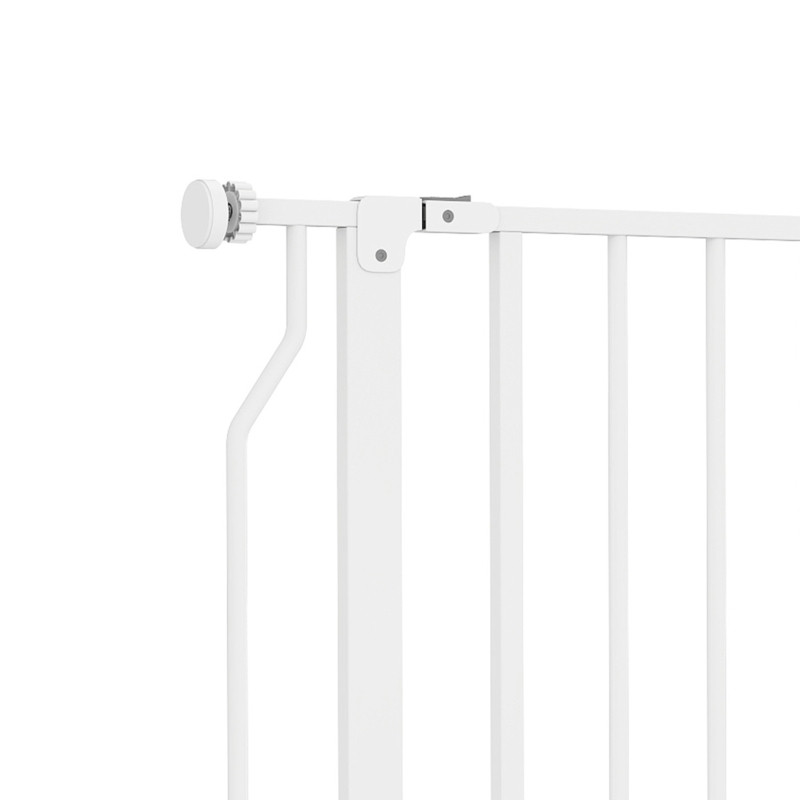 PawHut Wide Dog Safety Gate, with Door Pressure, for Doorways, Hallways, Staircases - White