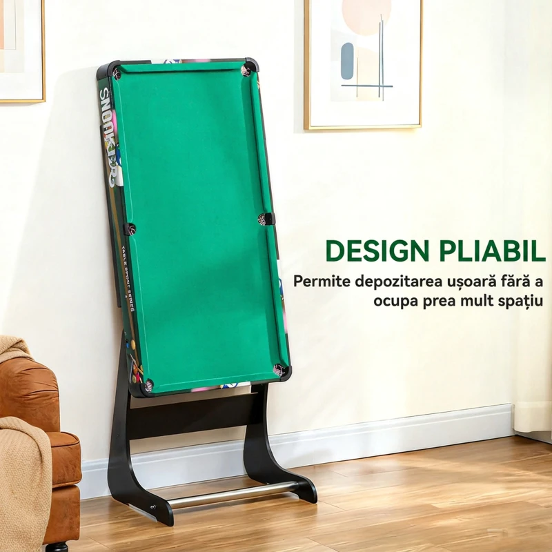 HOMCOM Masă de Joc 6 în 1 cu Fotbal de Masă, Biliard, Air Hockey, Ping Pong, Inele și Hochei pe Iarbă, 118x104x71 cm
