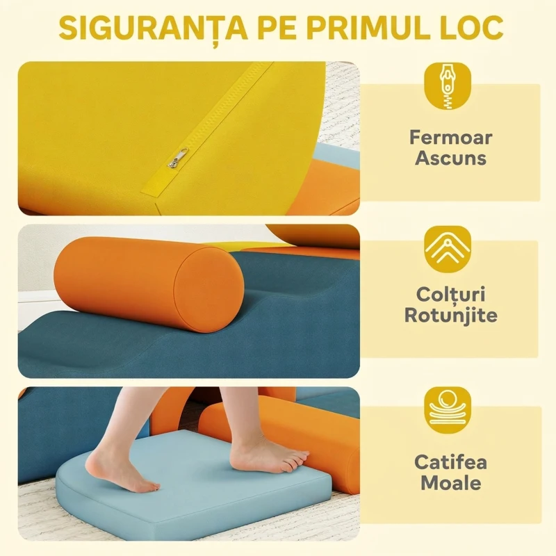 AIYAPLAY Set 9 piese de Joacă Moale pentru Copii 3-6 ani