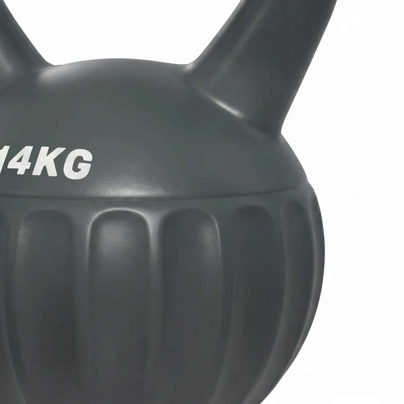 SPORTNOW Kettlebell 14 kg, Haltère avec Poignée Antidérapante, Haltère à Boule, Musculation, Entraînement, pour Gym, Gris