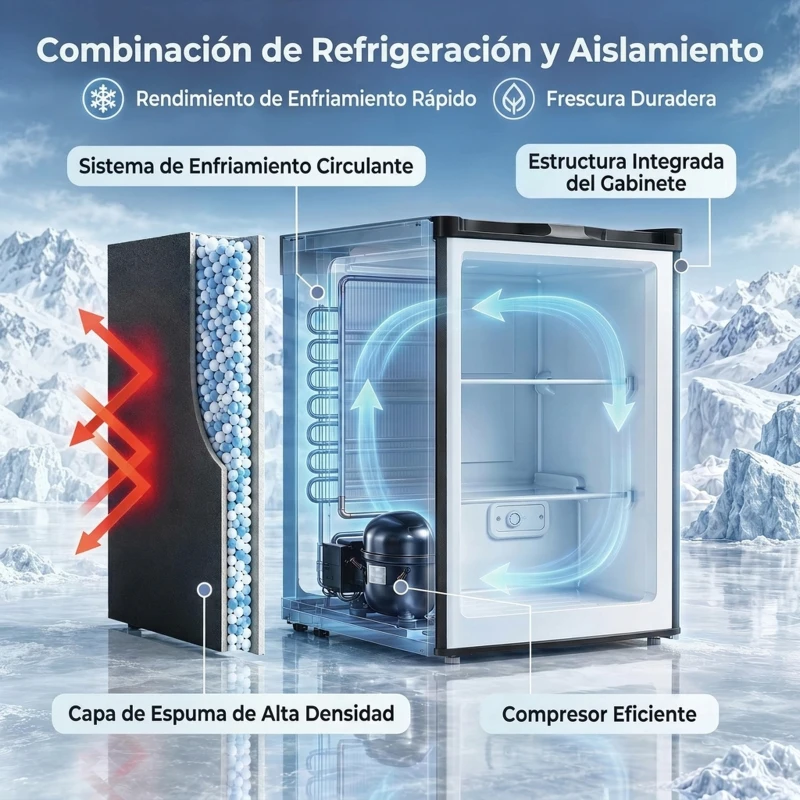 HOMCOM Mini Congelador Bajo Encimera 84,8 L Silencioso con Puerta Reversible Temperatura Ajustable 2 Estantes Extraíbles Negro