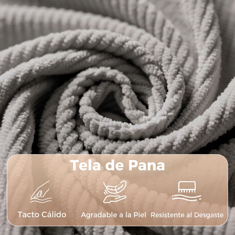 HOMCOM Sofá Cama 1 Plaza Convertible 3 en 1 de Pana con Respaldo Ajustable Almohada Extraíble para Salón Dormitorio Gris