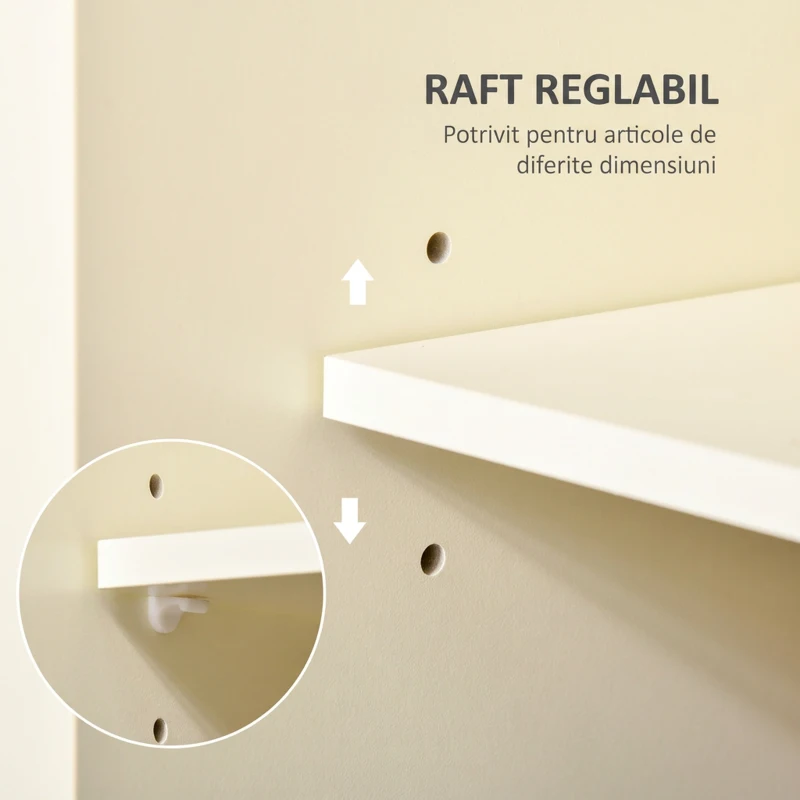 HOMCOM Insulă de Bucătărie pentru Ustensile și Accesorii cu Sertare, Dulap și Suport pentru Prosoape, 110x49.5x89.5 cm, Alb