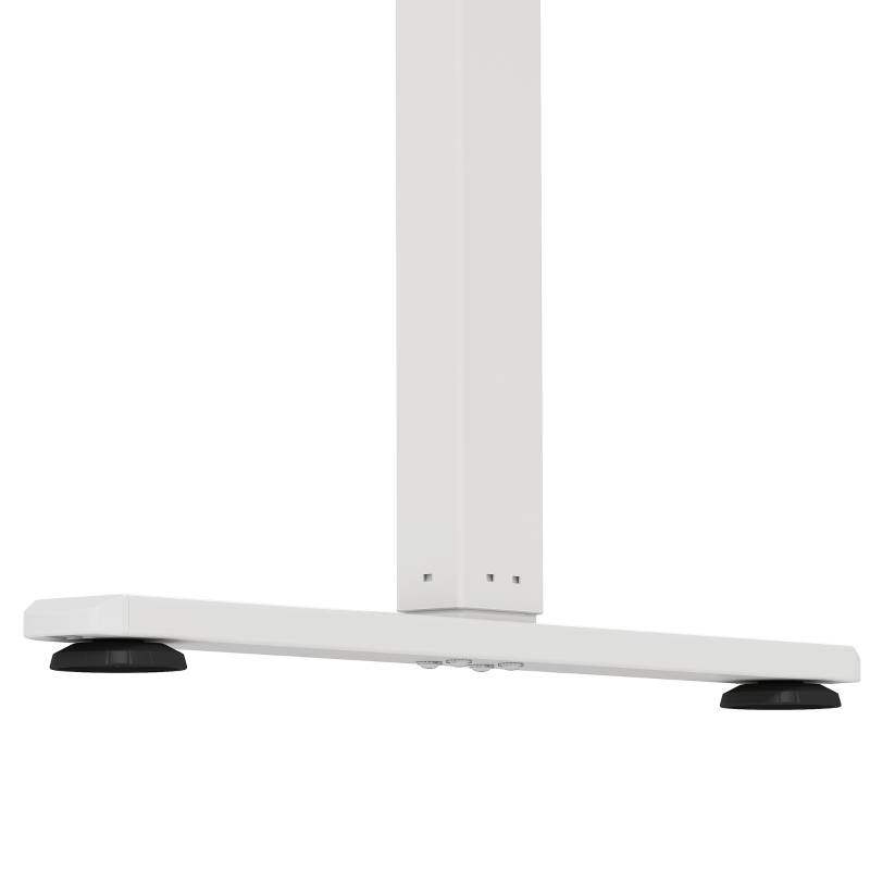 HOMCOM Bureau Assis Debout Électrique 120 x 60 cm avec Écran LCD, Bureau Électrique Réglable en Hauteur avec 3 Mémoires, Blanc