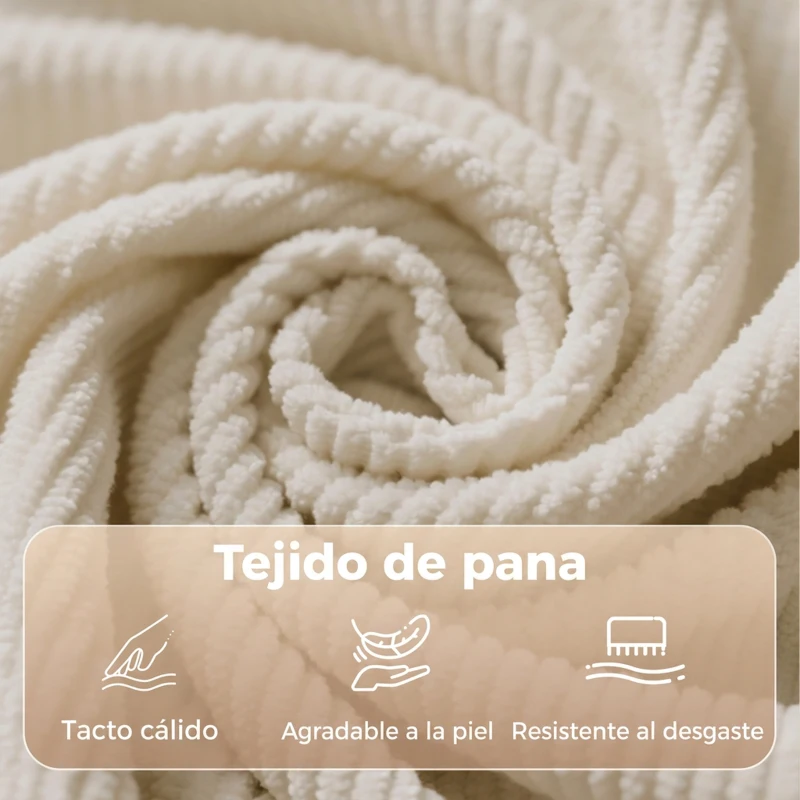 HOMCOM Sofá Cama 1 Plaza Convertible 3 en 1 de Pana con Respaldo Ajustable Almohada Extraíble para Salón Dormitorio Beige