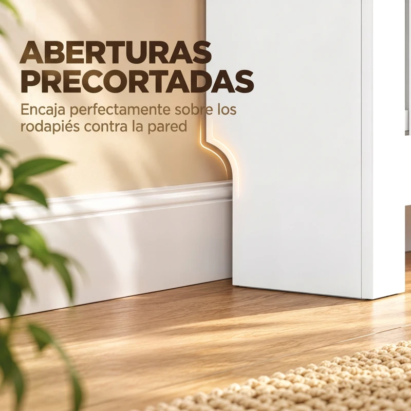 HOMCOM Cubre Radiadores con Estantería de 3 Niveles Cubreradiador Moderno de MDF Diseño de Lamas 78x19x165 cm Blanco