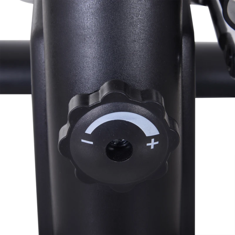 HOMCOM Hometrainer mini-fietstrainer trainingsfiets fietsapparaat met LCD-display metaal zwart 39 x 40 x 31 cm