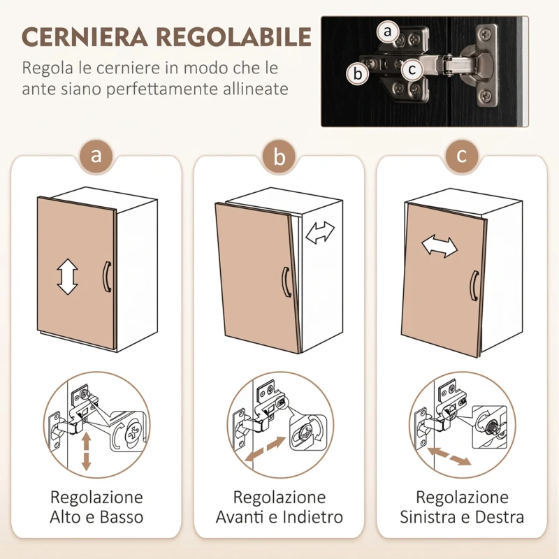 HOMCOM Armadio da Cucina Slim a 5 Ripiani con Spazio Interno Regolabile, in Legno, 40x35x180 cm, Nero