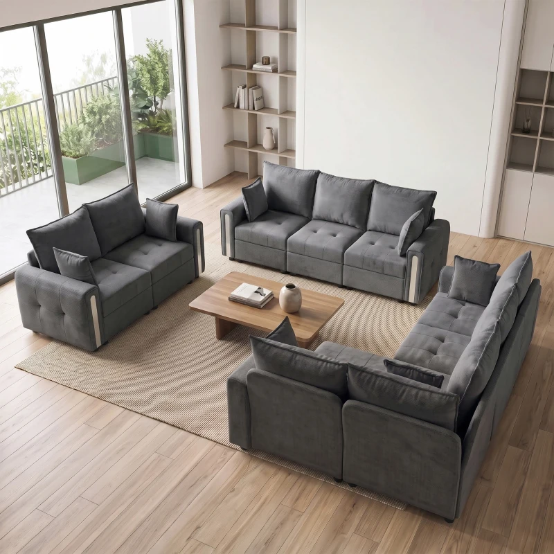 HOMCOM 2 Seater Sofa with Lift-Up Storage, 168 cm Comfy Velvet Small Couch with Wide Deep Seat, Plush Backrest, Thick Padding, 2 Pillows, Loveseat for Living Room, Home Office, Dark Grey
