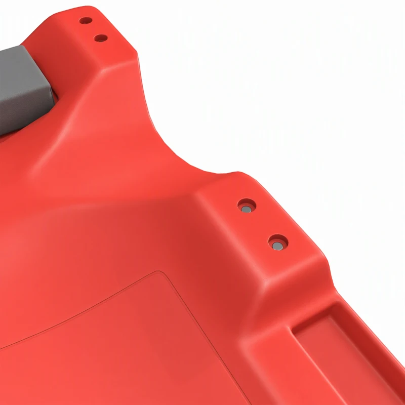 HOMCOM Low Profile Rolling Shop Creeper, Padded Headrest, Dual Tool Trays, 6 Swivel Casters, 150 kg, Red