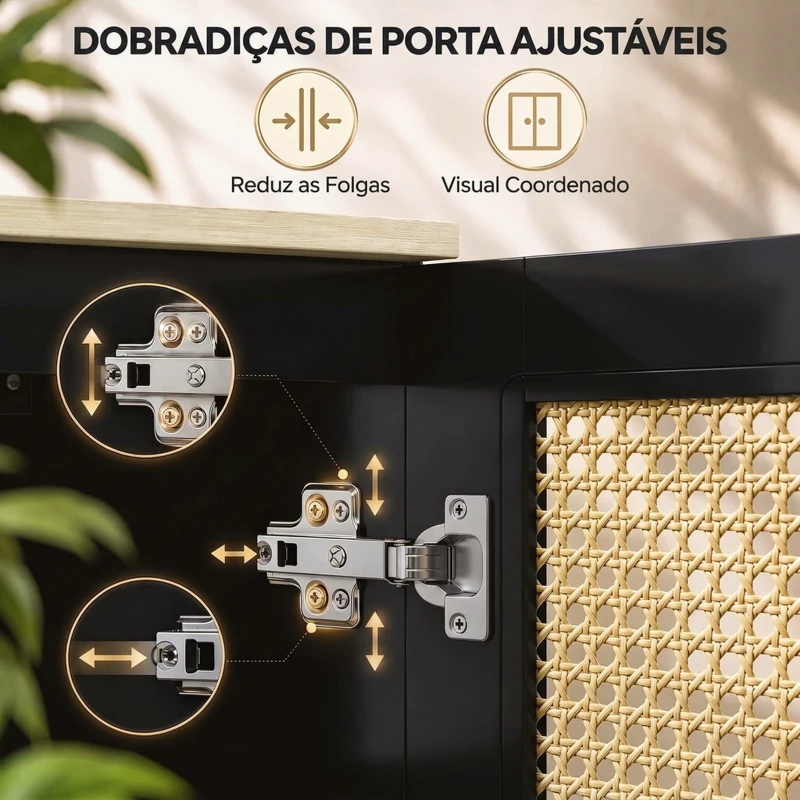 HOMCOM Cobertura para Radiador com 2 Portas em Rotim para Sala de Estar e Quarto 78x19x75 cm Preta