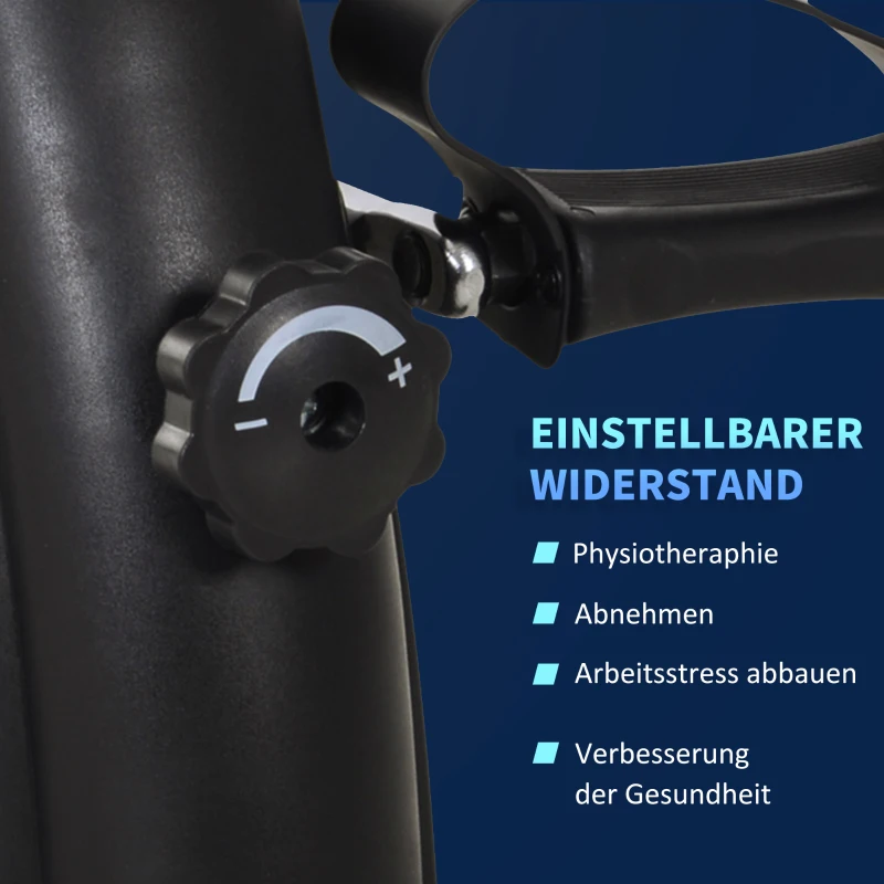 HOMCOM Mini Heimtrainer Arm-und Beintrainer Pedaltrainer für Senioren mit LCD-Display verstellbarer Widerstand Fitnessbike Hometrainer für Zuhause Heim Büro 35 x 40 x 31 cm Schwarz