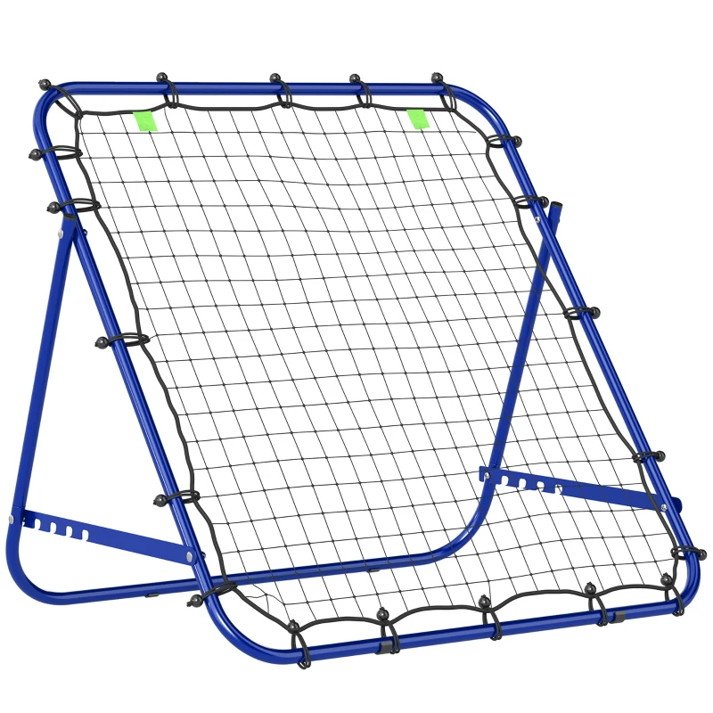 HOMCOM Adjustable Rebounder Net Kickback Target Goal for Teens Adults Training, Blue