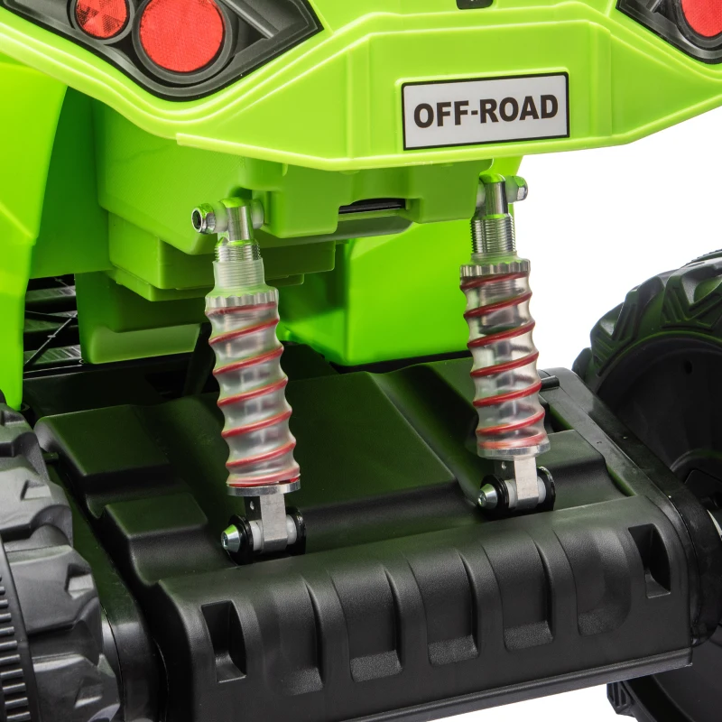 AIYAPLAY 24V 2 Seater Electric Quad Bike for Kids, Ride On Car ATV Toy w/ Forward Backward, for Boys Girls 3-8 Years, Green