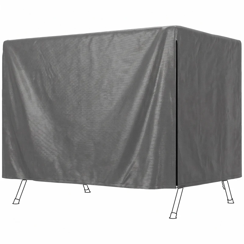Outsunny Gartenmöbelabdeckung Abdeckung Schutzhülle für Outdoor-Möbel, 215 cm x 155 cm x 150 cm, Dunkelgrau