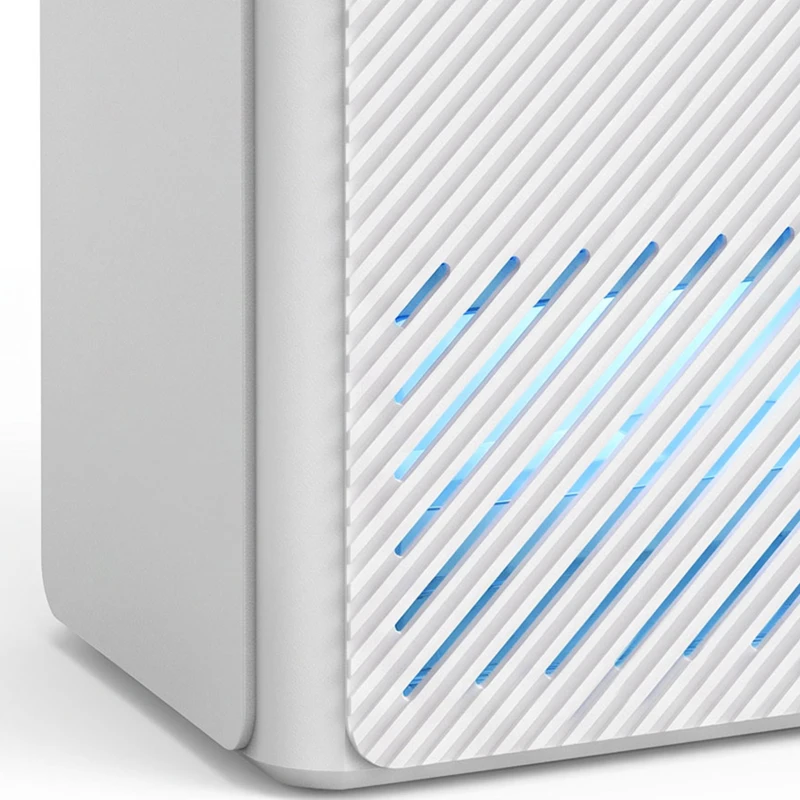 HOMCOM 400mL/Day Small Dehumidifier, RGB Mood Lights, 24H Timer, LED Display, Dehumidifier for Home Damp, White