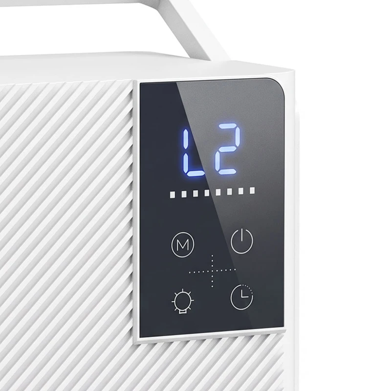 HOMCOM 400mL/Day Small Dehumidifier, RGB Mood Lights, 24H Timer, LED Display, Dehumidifier for Home Damp, White