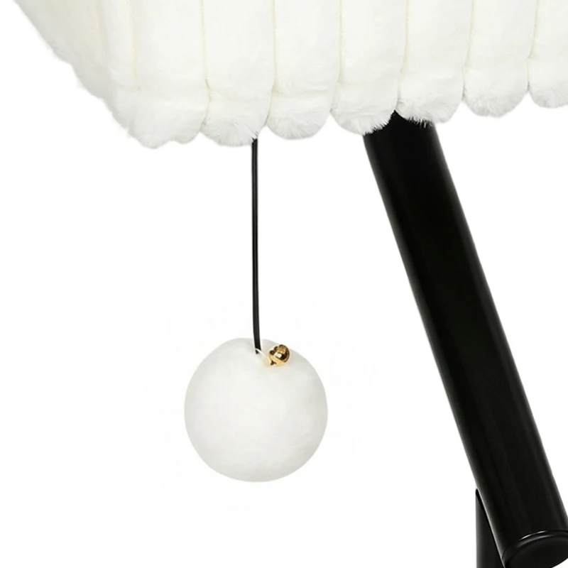 PawHut Cat Desk Bed, Rotatable Raised Cat House for Desk, Window, Soft Kitten Hammock with Hanging Ball, White