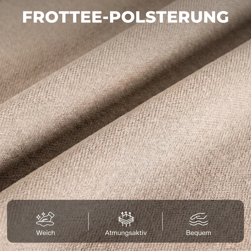 HOMCOM Relaxsessel mit Massage & Wärme, Liegefunktion, 2 Seitentaschen und ausziehbarer Fußstütze, Beige