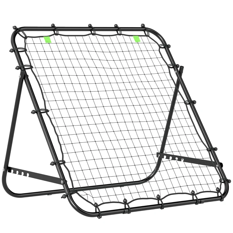 HOMCOM Adjustable Rebounder Net Kickback Target Goal for Teens Adults Training, Black