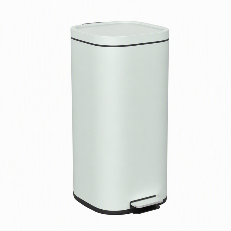 HOMCOM 30L Kitchen Bin, Compact Pedal Bin with Soft-Close and Stay-Open Lid, Removable Bucket for Kitchen, Home, Office, Green