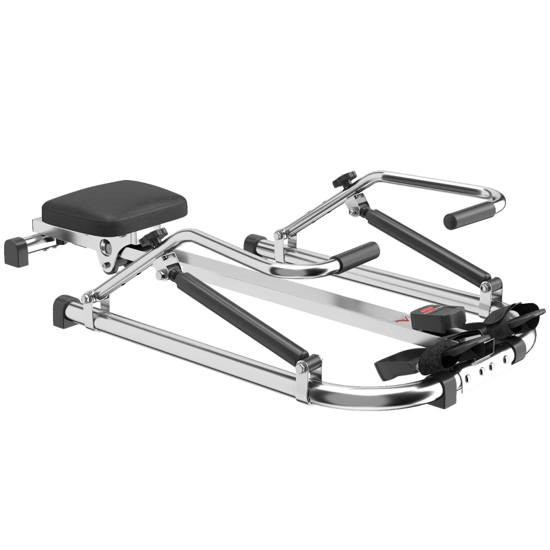 HOMCOM Vogatore Pieghevole, 4 Livelli di Resistenza e Display, Acciaio e ABS, 129x70x70 cm