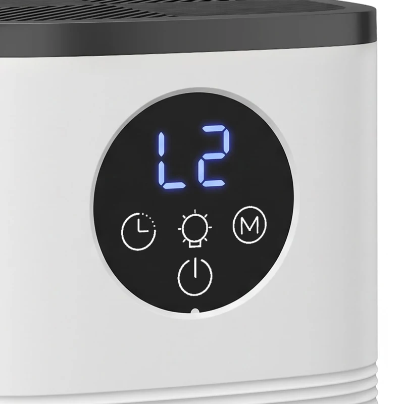 HOMCOM 300mL/Day Small Dehumidifier, RGB Mood Lights, Continuous Drainage, 24H Timer, LED Display, Dehumidifier for Home Damp