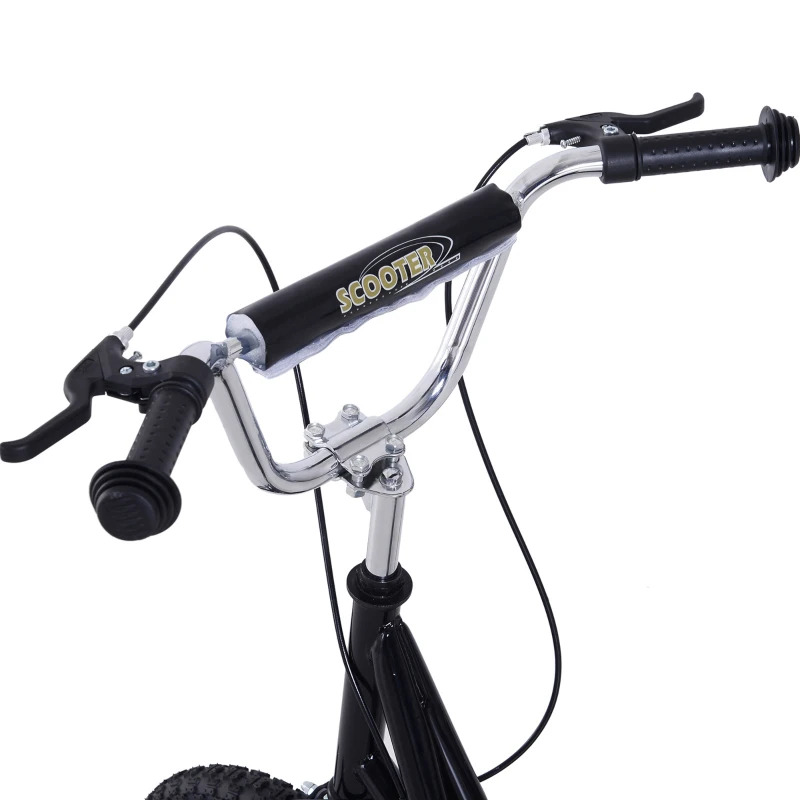 HOMCOM kinderscooter step kickscooter stadsscooter kinderstep kickboard vanaf 5 jaar 16 inch zwart 143 x 58 x 92-100 cm(m-9)