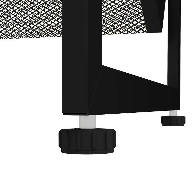 HOMCOM Schoenenrek met 4 planken, 72 x 30 x 82,7 cm, zwart