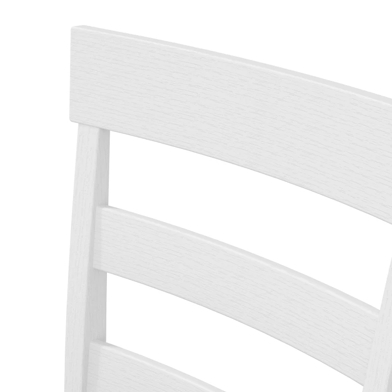 HOMCOM Conjunto de 2 Bancos de Bar, Cadeiras de Bar em Madeira Maciça com Assento Acolchoado Efeito Linho e Encosto, Branco e Castanho