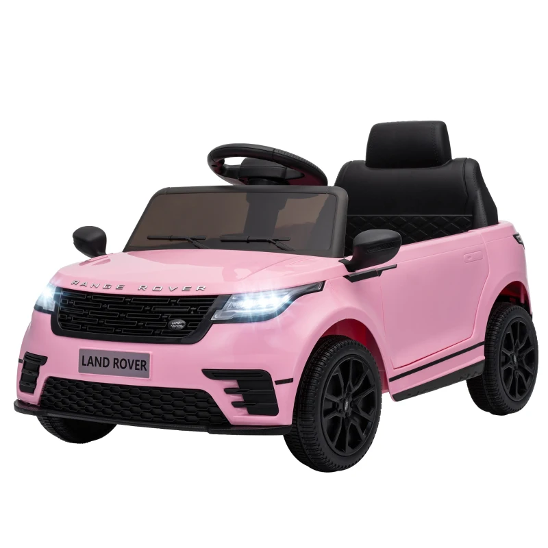 AIYAPLAY Range Rover Velar Licensed 12V Electric Car for Kids with Remote, 4-Wheel Suspension, Slow Start for 2-4 Years, Pink
