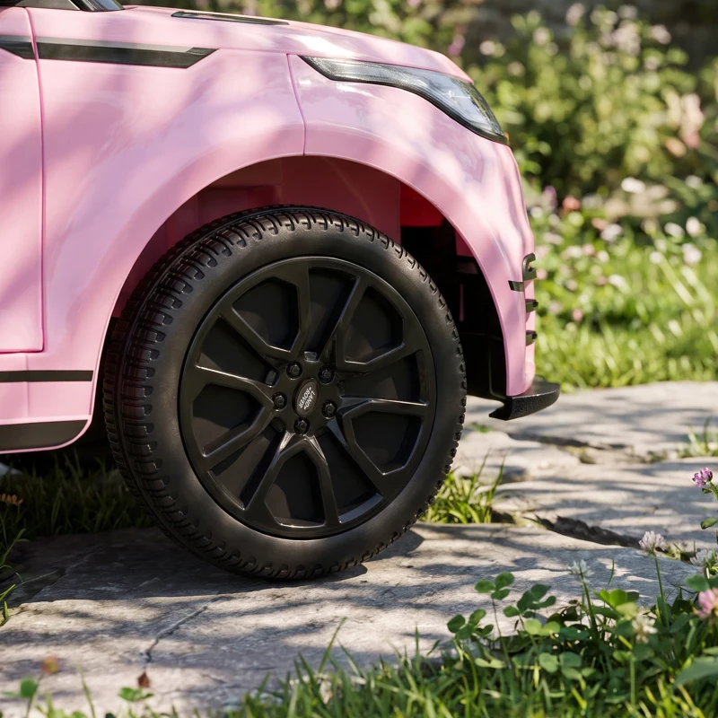 AIYAPLAY Range Rover Velar Licensed 12V Electric Car for Kids with Remote, 4-Wheel Suspension, Slow Start for 2-4 Years, Pink