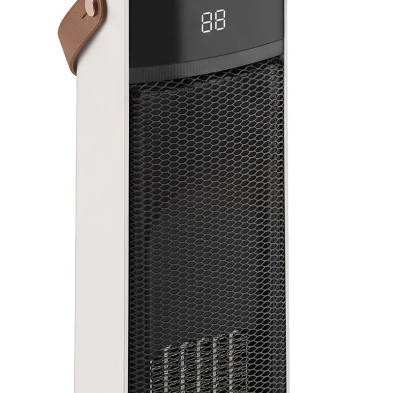 HOMCOM Portable Space Heater with Realistic Flame Effect, 2000W Ceramic Heater with Eco Mode, Adjustable Thermostat, Remote